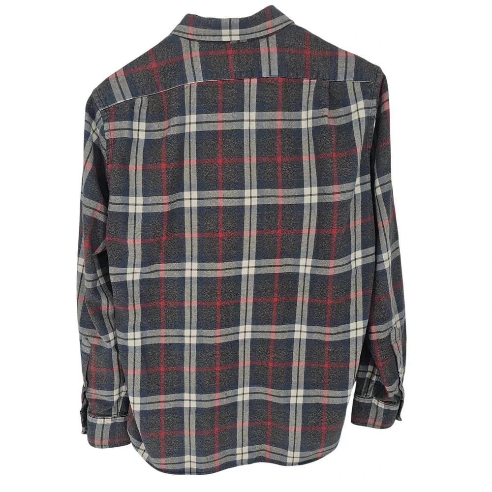 J Crew Men's Slim Fit‎ Plaid Flannel Button Down Shirt Long Sleeve Size L